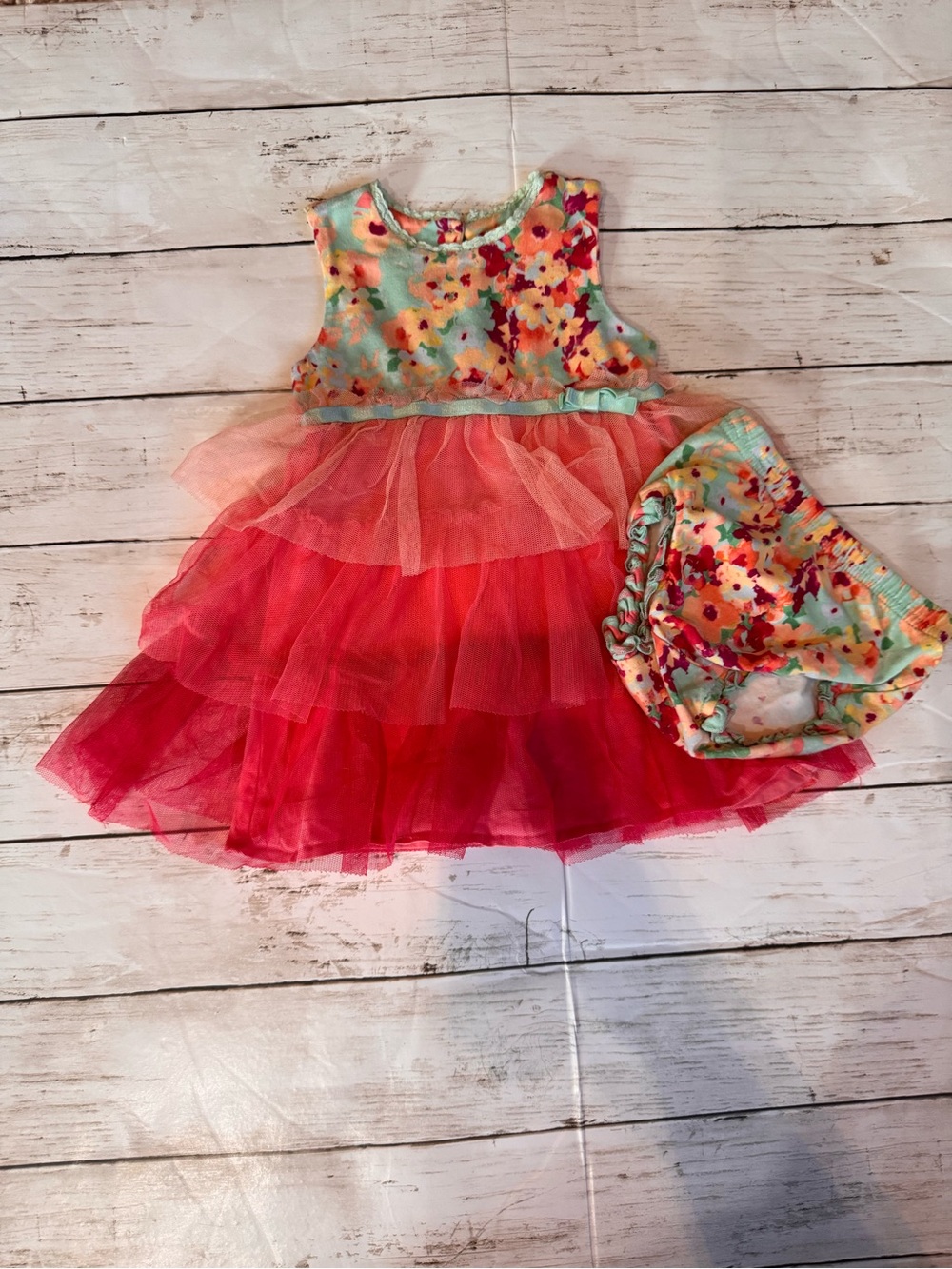 SOLD Matilda Jane Floral Tulle Baby Dress Bloomers Set 12-18M Boutique